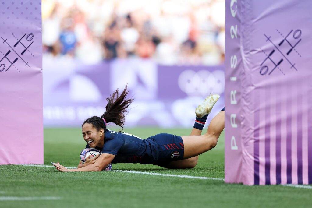 Alex Sedrick scores Team USA's game-winning try against Australia