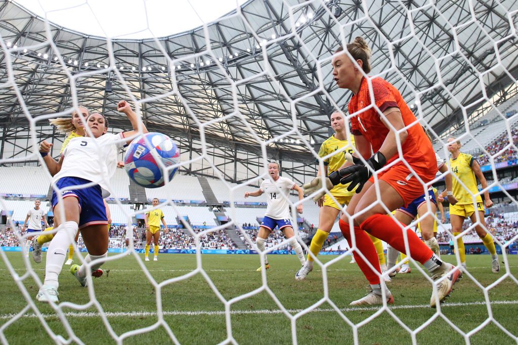 Trinity Rodman taps in first USWNT goal over Australia in final olympics group stage game