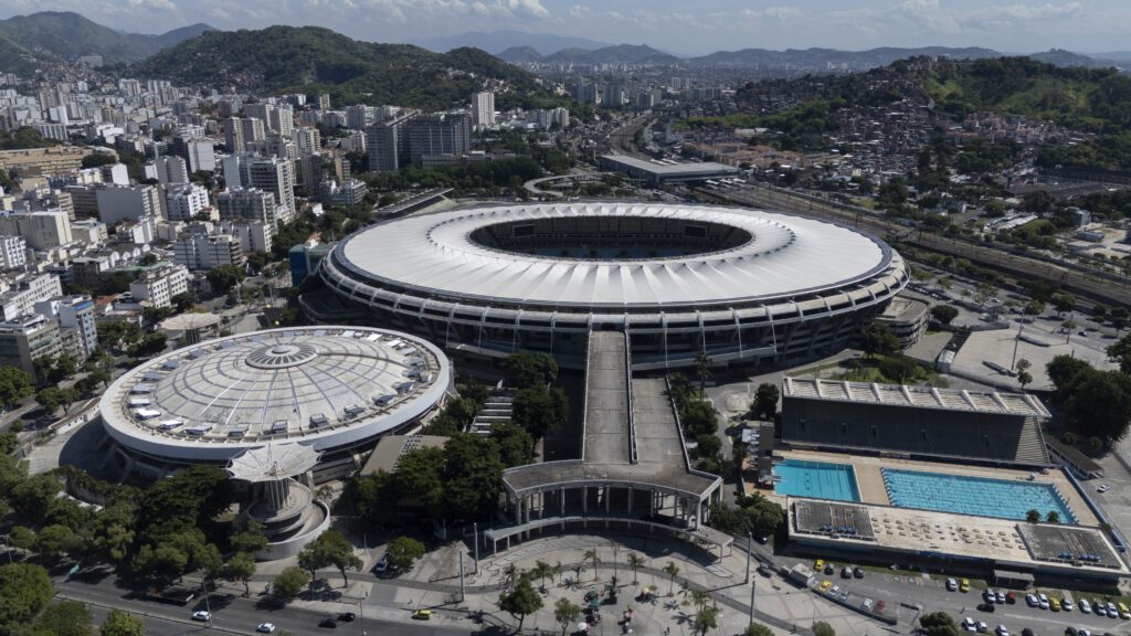 An aerial view of Rio de Janeiro's Maracanã Stadium.
