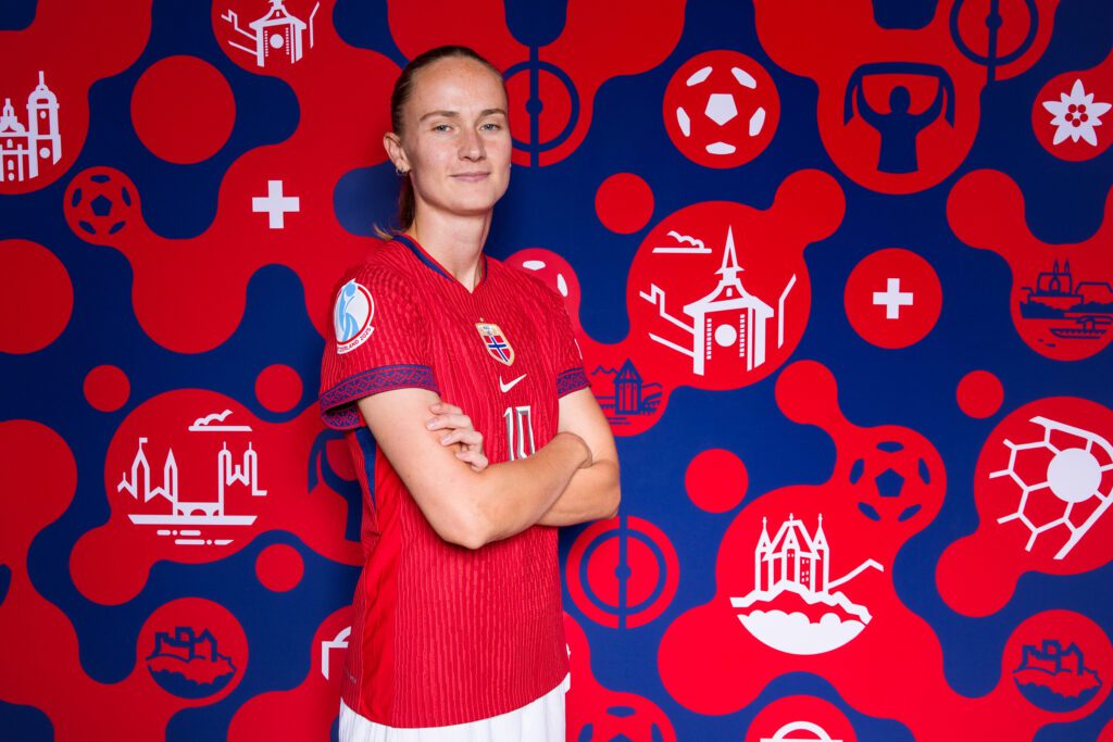 Caroline Graham Hansen of Norway poses for a portrait during the Official UEFA Women's EUROs 2025 Portrait Session.